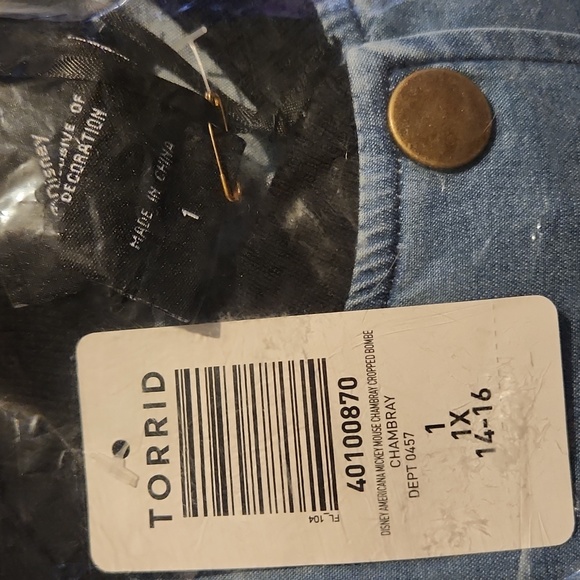 TORRID DISNEY BOMBER JACKET MICKEY MOUSE GRAPHIC DENIM AMERICANA SIZE 2X NWT - Picture 14 of 14